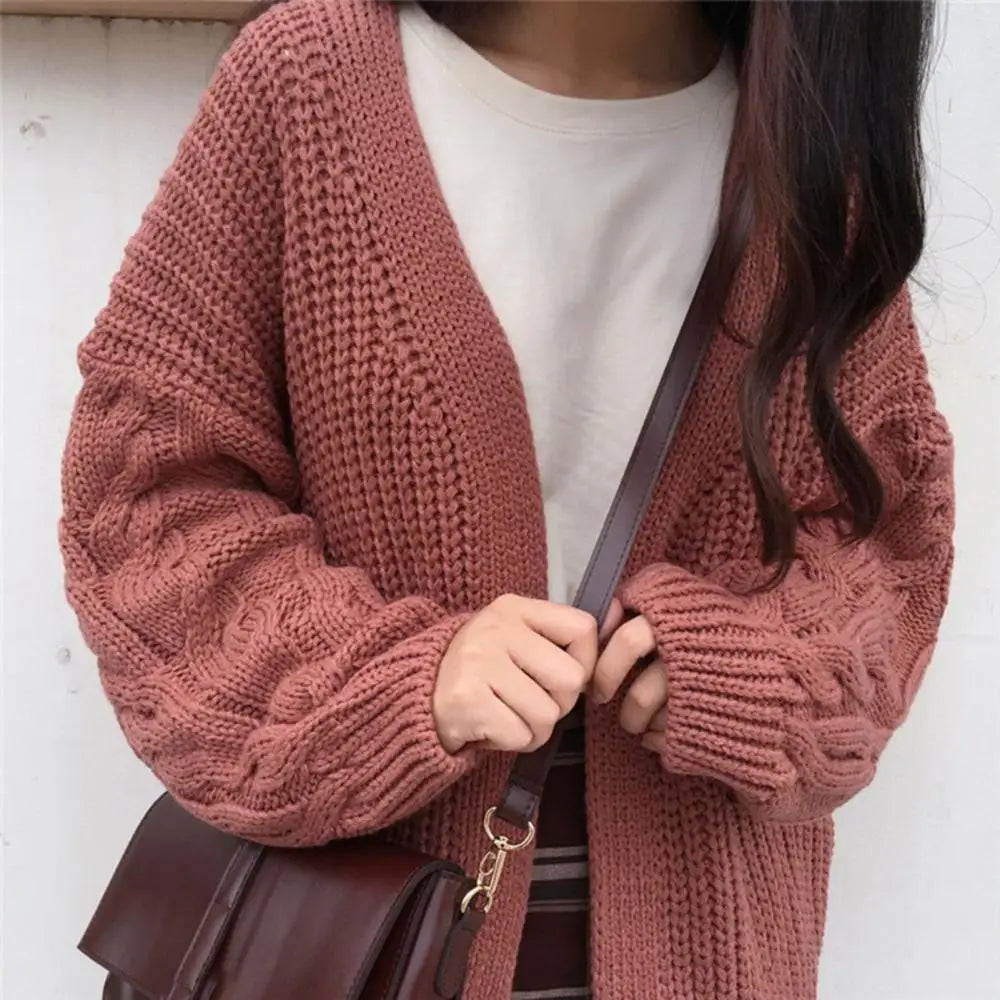 70% Dropshipping!2021 New Women'S Cardigan Jacket Pocket Sweater Long Women'S Warm Sweater Knitted Women Sweater Winter